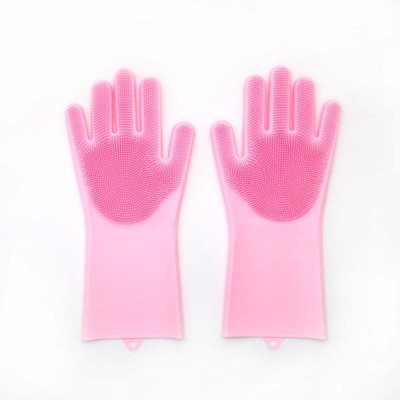 dishwashing gloves housework durable bristles washing dishes cleaning non-slip magic gloves