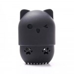 Travel portable silicone cat puff protective case makeup egg beauty tool capsule storage box