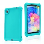 MingShore Case for Lenovo Tab M7 TB-7305F TB-7306F, Soft Heavy Duty Cover for Lenovo Tab M7 Gen 2 TB-7305F/X/I Tab M7 Gen 3 TB-7306F/X/I Kids Friendly Rugged Silicone Case (Turquoise)