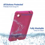 MingShore Case for Lenovo Tab M7 TB-7305F TB-7306F, Soft Heavy Duty Cover for Lenovo Tab M7 Gen 2 TB-7305F/X/I Tab M7 Gen 3 TB-7306F/X/I Kids Friendly Rugged Silicone Case (Raspberry)