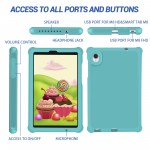 MingShore Universal For Lenovo Tab M8 HD,Smart Tab M8,Tab M8 FHD,Tab M8 3rd Gen 8.0 Inch Tablet Silicone Rubber Rear Bumper Kids Friendly Washable Durable Rugged Case Turquoise