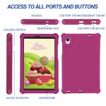 MingShore Universal For Lenovo Tab M8 HD,Smart Tab M8,Tab M8 FHD,Tab M8 3rd Gen 8.0 Inch Tablet Silicone Rubber Rear Bumper Kids Friendly Washable Durable Rugged Case Raspberry