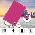 MingShore Universal For Lenovo Tab M8 HD,Smart Tab M8,Tab M8 FHD,Tab M8 3rd Gen 8.0 Inch Tablet Silicone Rubber Rear Bumper Kids Friendly Washable Durable Rugged Case Raspberry