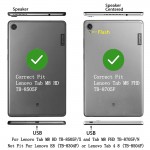 MingShore Rugged Case for Lenovo Tab M8 HD/Smart Tab M8/Tab M8 FHD/Tab M8 3rd Gen Model TB-8505X/F/N//FS/XS/XC TB-8506F/X/FS/XS TB-8705F/N/X Tablet Case BLACK