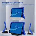 MingShore for Lenovo Tab M10 FHD Plus (2nd Gen) Silicone Rubber Rear Bumper TB-X606F TB-X606X TB-X606V TB-X606FA TB-X606XA M10 Plus 10.3 Inch Tablet Kids Friendly Rugged Bouncing Case (Blue)