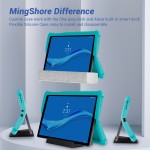 MingShore for Lenovo Tab M10 FHD Plus (2nd Gen) Silicone Rubber Rear Bumper TB-X606F TB-X606X TB-X606V TB-X606FA TB-X606XA M10 Plus 10.3 Inch Tablet Kids Friendly Rugged Bouncing Case (Turquoise)