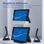 MingShore for Lenovo Tab M10 FHD Plus (2nd Gen) Silicone Rubber Rear Bumper TB-X606F TB-X606X TB-X606V TB-X606FA TB-X606XA M10 Plus 10.3 Inch Tablet Kids Friendly Rugged Bouncing Case (Black)