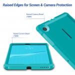 MingShore for Lenovo Tab M10 FHD Plus (2nd Gen) Silicone Rubber Rear Bumper TB-X606F TB-X606X TB-X606V TB-X606FA TB-X606XA M10 Plus 10.3 Inch Tablet Kids Friendly Rugged Bouncing Case (Turquoise)