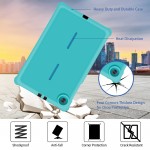 MingShore for Lenovo Tab M10 FHD Plus (2nd Gen) Silicone Rubber Rear Bumper TB-X606F TB-X606X TB-X606V TB-X606FA TB-X606XA M10 Plus 10.3 Inch Tablet Kids Friendly Rugged Bouncing Case (Turquoise)
