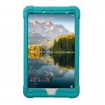 MingShore For Huawei MediaPad M5 8.4 Inch Tablet 2018 Released Silicone Rubber Rear Bumper SHT-W09-AL09 Kids Friendly Handstrap Soft Rugged Case TURQUOISE