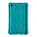 MingShore For Huawei MediaPad M5 8.4 Inch Tablet 2018 Released Silicone Rubber Rear Bumper SHT-W09-AL09 Kids Friendly Handstrap Soft Rugged Case TURQUOISE