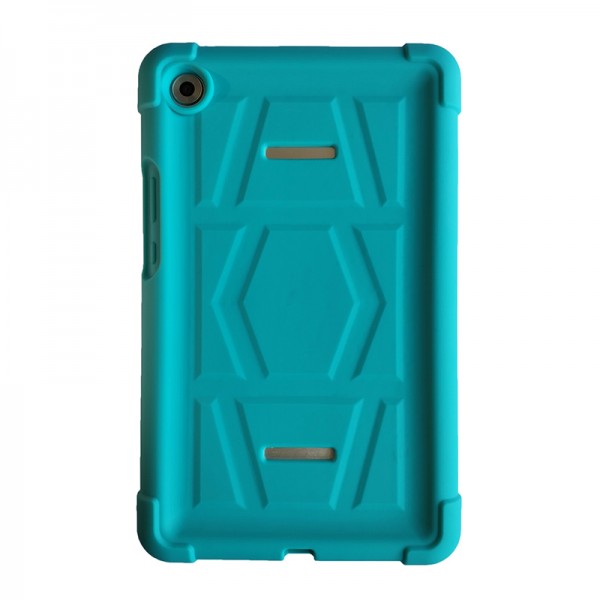 MingShore For Huawei MediaPad M5 8.4 Inch Tablet 2018 Released Silicone Rubber Rear Bumper SHT-W09-AL09 Kids Friendly Handstrap Soft Rugged Case TURQUOISE