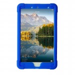 MingShore For Huawei MediaPad M5 8.4 Inch Tablet 2018 Released Silicone Rubber Rear Bumper SHT-W09-AL09 Kids Friendly Handstrap Soft Rugged Case BLUE