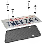 MingShore US License Plate Frame 2 PCs-Black