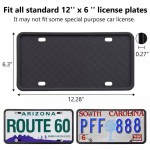 MingShore Custom US CA Silicone License Plate Frame 2 PCs Luminous White