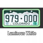 MingShore Custom US CA Silicone License Plate Frame 2 PCs Luminous White
