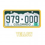 MingShore Custom US CA Silicone License Plate Frame 2 PCs Yellow